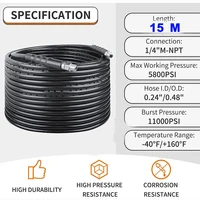 15M 20M high pressure cleaning hose suitable for sewer cleaning Karcher high pressure cleaning machine cleaning hose NPT hose 2