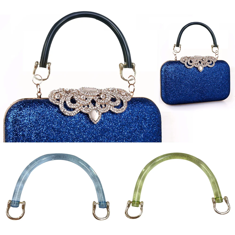 Round C shape Acrylic Resin Bag Handle for Handbag Belts Short