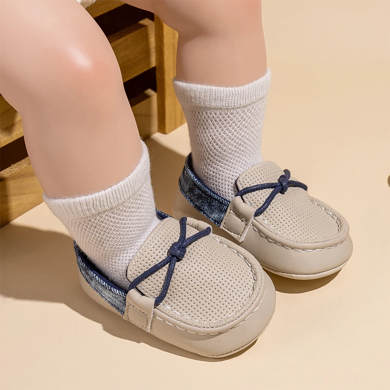 VISgogo Baby Boy Oxford Shoes Soft Bottom Crib Shoes Lightweight Anti-Skid Infant Prewalker Loafers