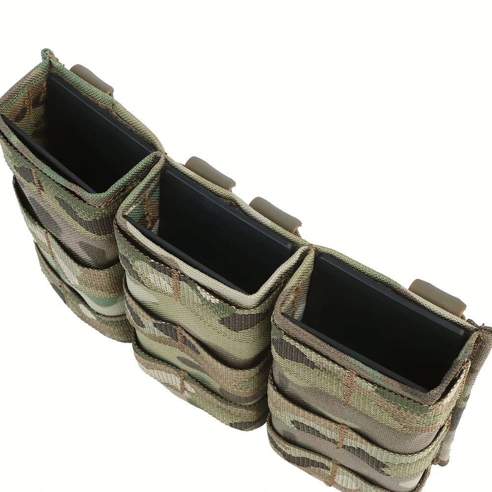 Tactifans Triple Tall 5.56 M4 KYWI Magazine Pouch Insert Open Malice Clip Strap 500D Nylon Tactical Hunting Airsoft Accessories
