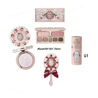 4pcs/set Flower Knows Strawberry Cupid Collection Series Makeup Set Lipstick Eyeshadow Blush Handheld Mirror 1
