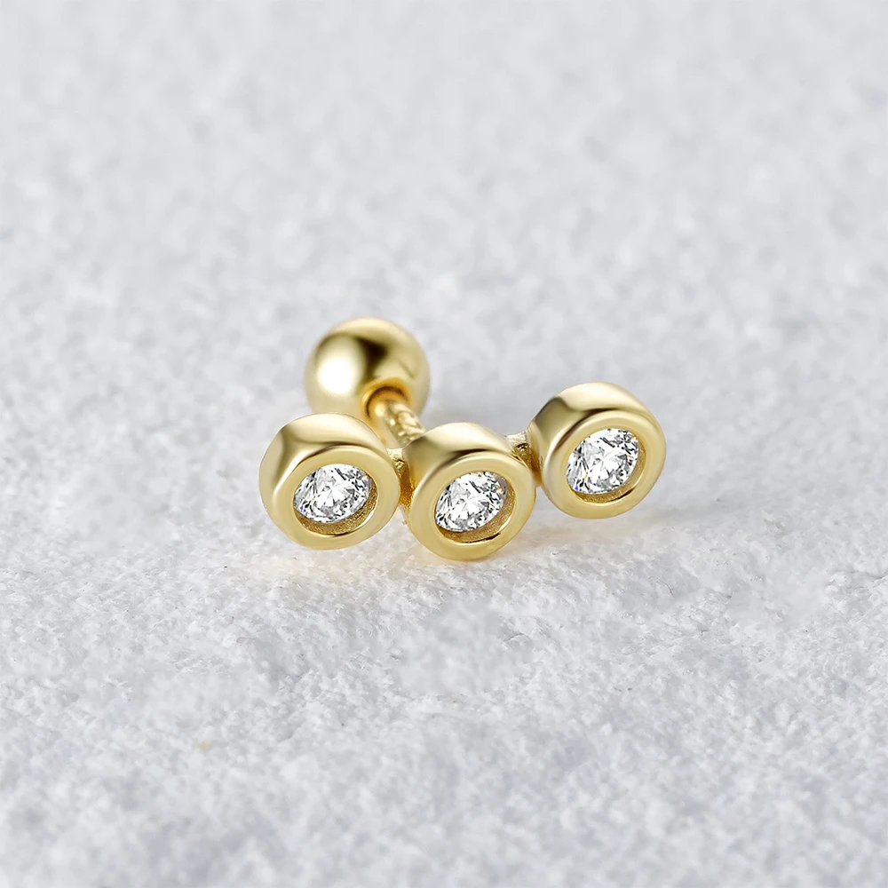 CANNER 925 Sterling Silver Stud Earrings for Women Crystal Zircon
