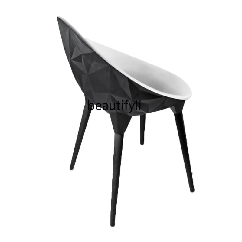 

Customized Nordic Danish Designer Simple Creative Modern Frp Special-Shaped Adult Light Luxury Casual Diamond Dining Chair
