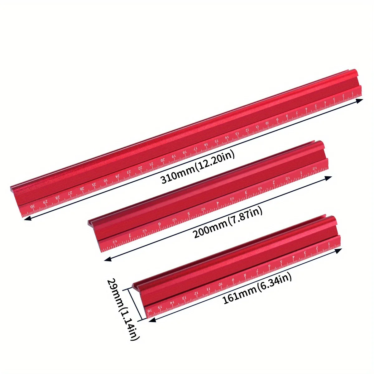 정밀 미터법 및 임페리얼 마킹 V자자, 목공용 페인트 라인 자 - 목공용 평행/수직 라인 마킹 게이지