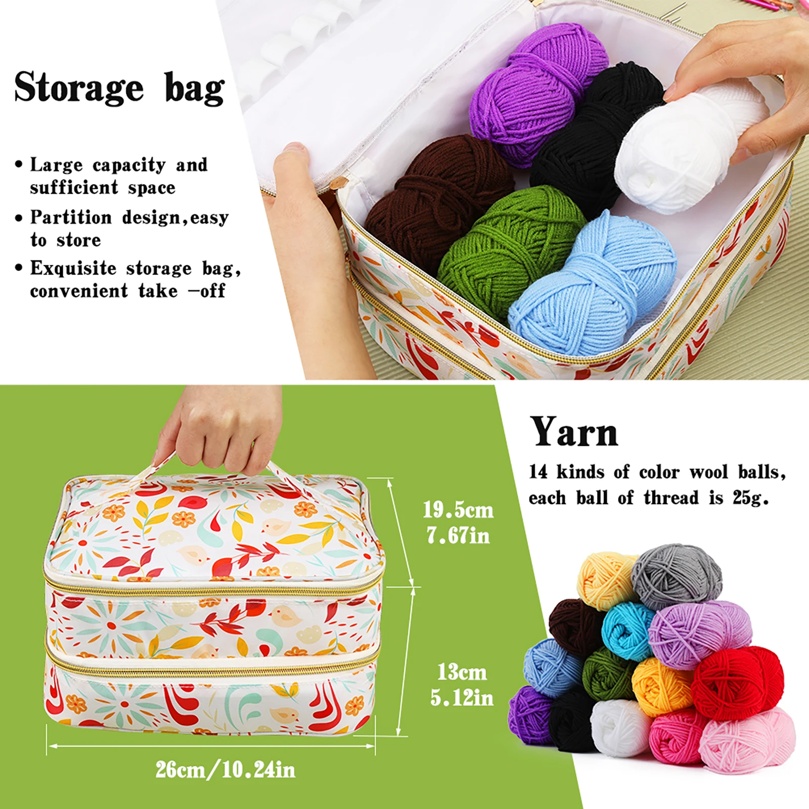 KRABALL Crochet Knitting Hooks Set Big Eye Yarn Needles and Stitch Markers Clip Knit Tool Kit Accessories for Beginners crochet kit crochet hooks knitting supplies crochet needles crochet stitch markers