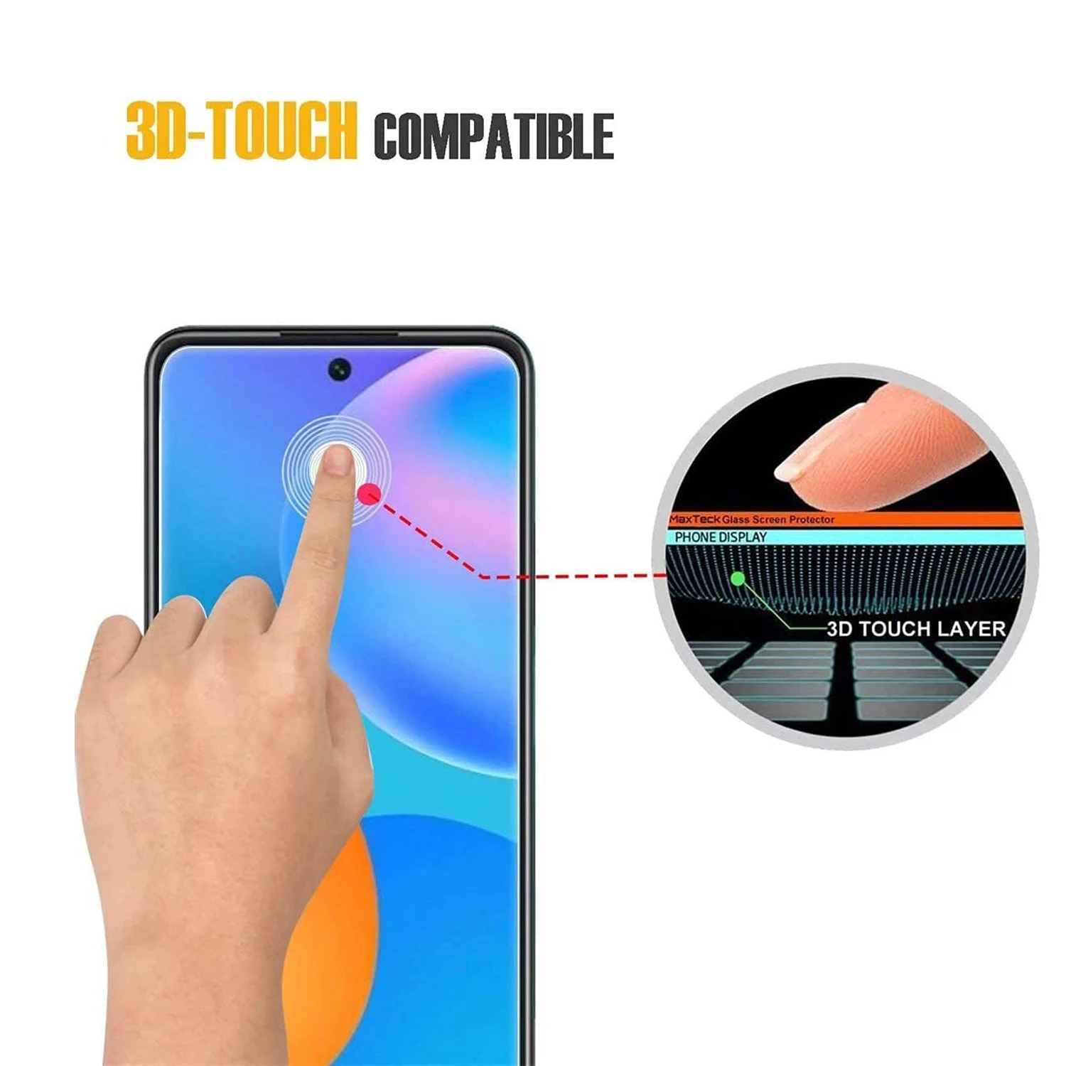 Screenguard Huawei P Smart Pellicola Protettiva Di Vetro A Schermo Intero 2.5D 9H - Foto 5