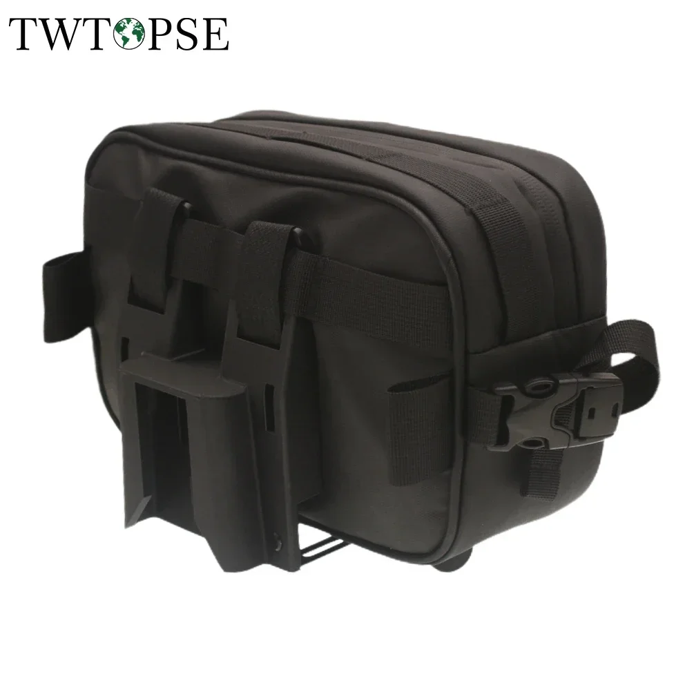TWTOPSE Borsa anteriore per bicicletta con guscio rigido per bici pieghevole Brompton Manubrio ABC con supporto in metallo per strumento portafoglio per telefono cellulare - immagine 2