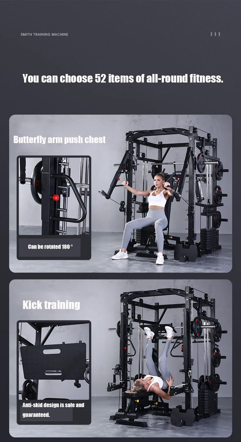Description Picture 6 of itemMulti-functional Household Gym Equipment, Smith Rack, Integrated trainer, Commercial Fitness Equipment