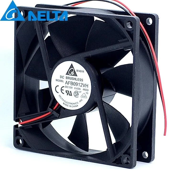 Duplo Ball Bearing Ventilador Capacidade de Vento para Delta Novo e 9025 9cm 90 mm 12v 0.60a Afb0912vh