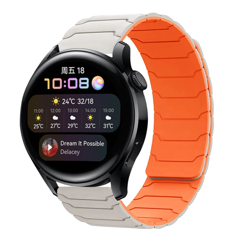Magnetic Silicone Loop Strap - 22mm & 20mm Versatile Watch Band