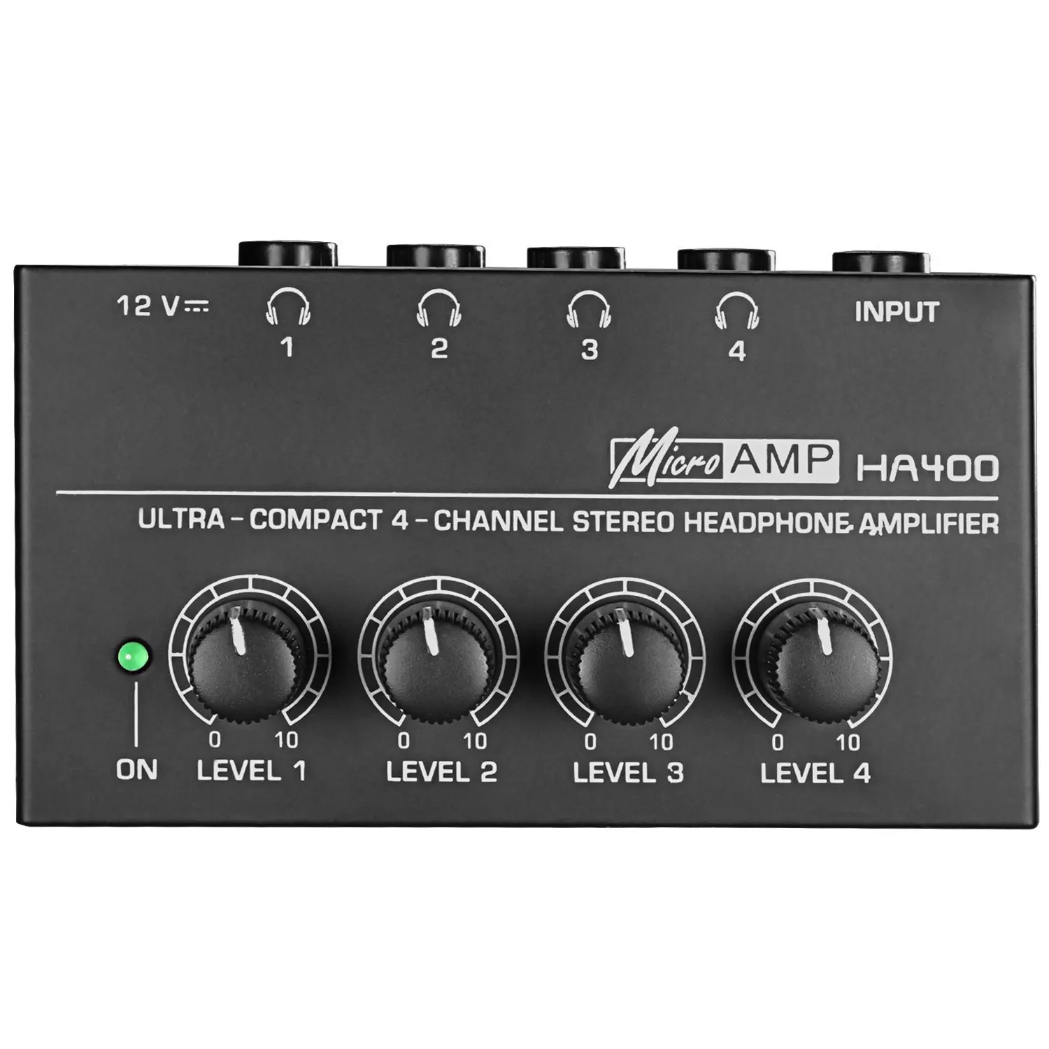 Ultra-Compact 4-Channel Stereo Earphone Amplifier with Volume Control and 6.35mm Jack