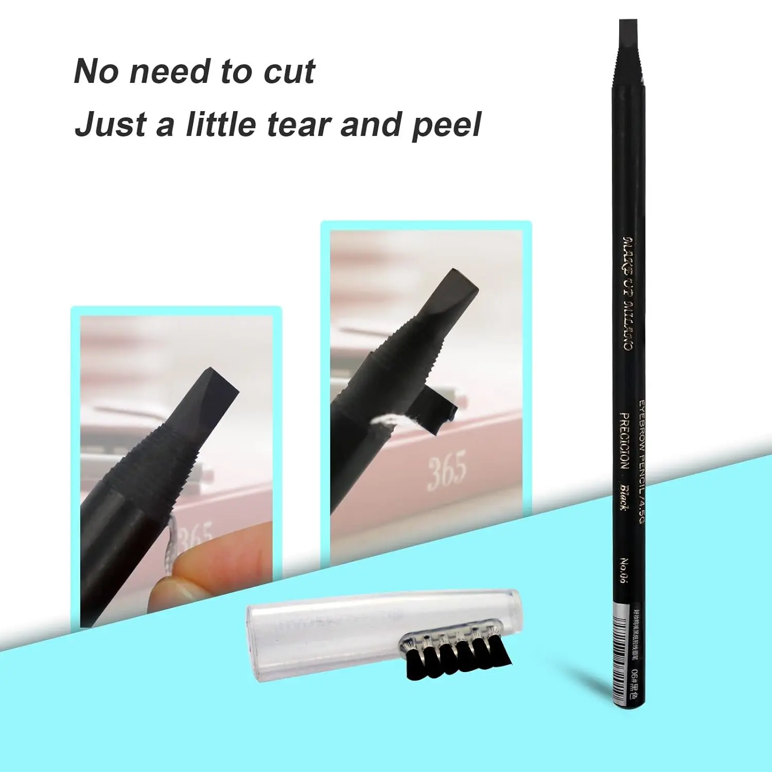 

5PCS Eyebrow Pencil Waterproof Haozhuang Professional Female Eyebrow Enhancer Chinese Cosmetics Best Selling Lot Makeup