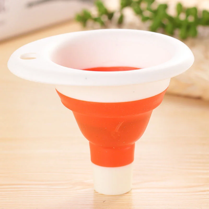 

Foldable Funnel Silicone Collapsible Funnel Folding Portable Funnels Be Hung Household Liquid Dispensing Kitchen Tools