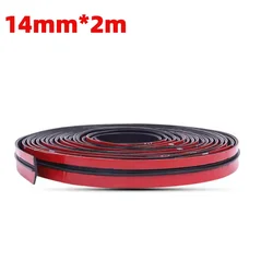 Car Windshield Soundproof Seal Strip - Premium TPE Rubber, Adhesive, Dust & Water Resistant, Noise Reduction (14mmx2m)