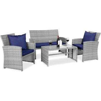 4-Piece Wicker Patio Set 1