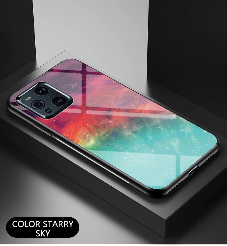 Étui en verre Find X5 Pro DECLAREYAO Coque de luxe ultra fine en verre trempé pour OPPO Find X X3 X2 Neo X5 X3 Lit_voghion.com