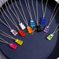Collier GUNIBear Couleurs Bonbons pour Femmes et Bol, Bijoux de Festival, Cadeaux de ix, Mode 1
