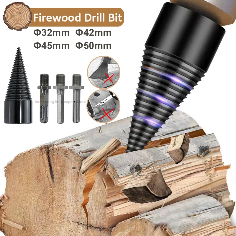 Firewood Splitter Drill Bit Wood Chopper  Firewood Splitter Tool -  32/38/42/45/50mm - Aliexpress