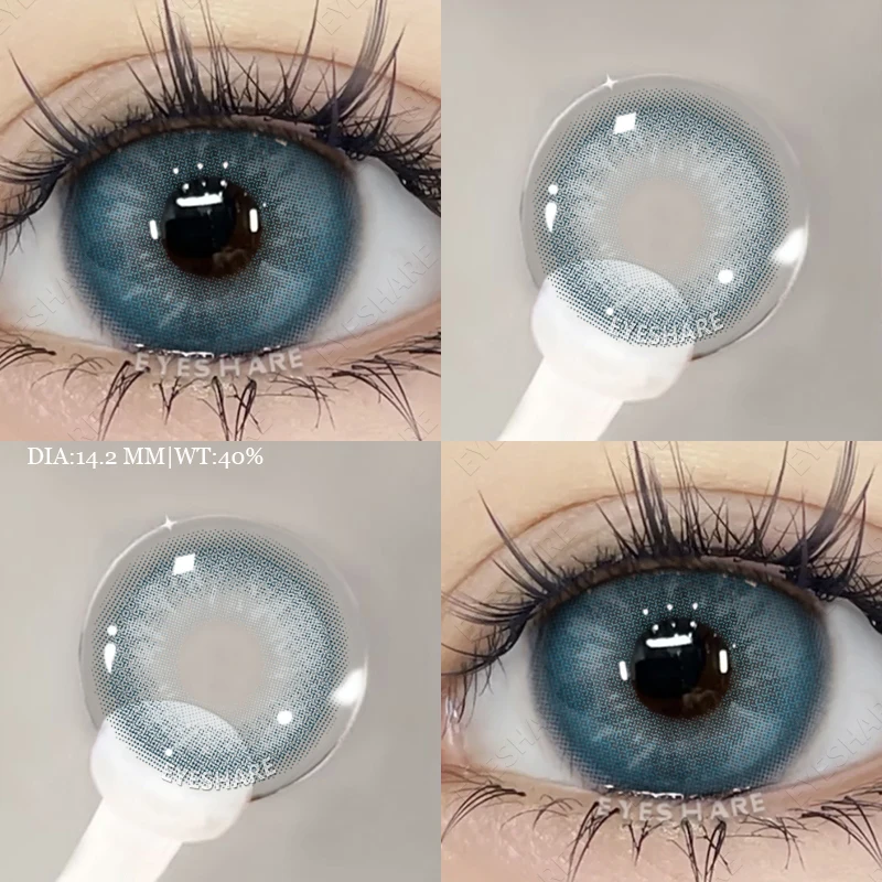 Vibrant Blue Yearly Contact Lenses – Natural Look