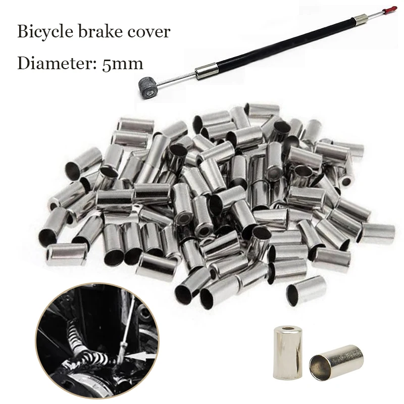 Kit 96 Puntali Metallici Per Cavi Freno Bici – Diametro 6mm, Anticorrosione, Argentati