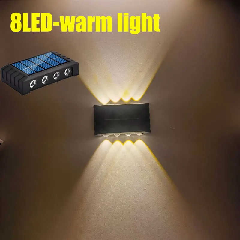 Solar Waterproof Up and Down Luminous Outdoor Wall Light for Garden and Yard Decor