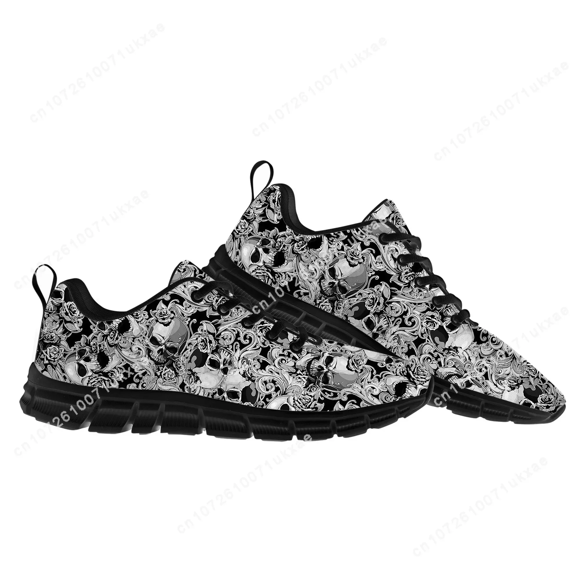 SKull PAisley Gothic Goth Punk Sports Shoes Mens Womens Teenager Kids Children Sneakers Parent Child Sneaker Customize Shoe 2