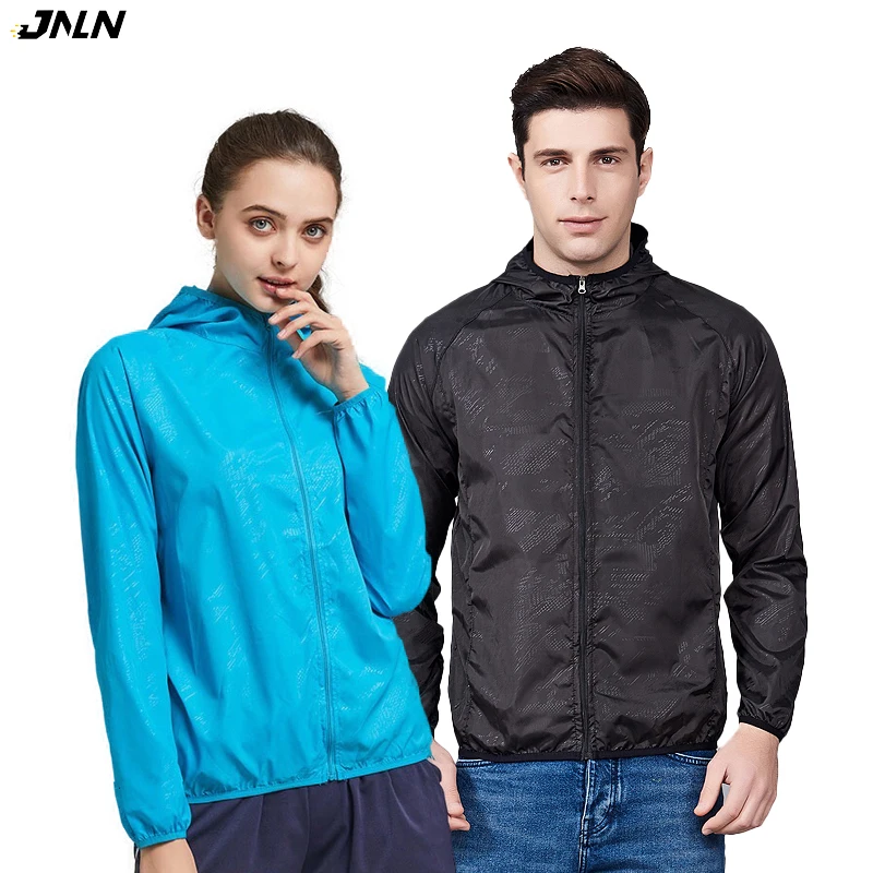 JNLN Men Women Hiking Jacket Unisex Waterproof Quick Dry Camping Windbreaker Outdoor Trekking Rain Coat Anti UV Fishing Clothes