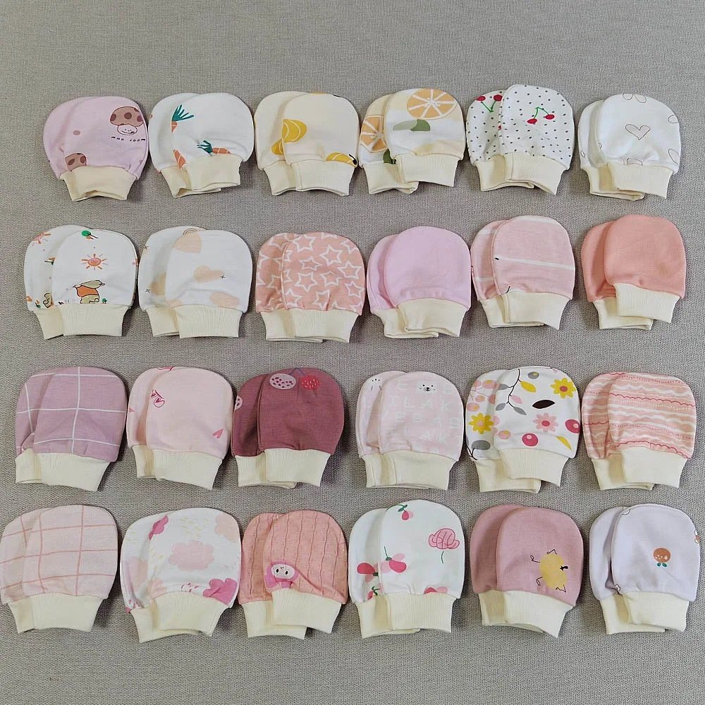 5 Pairs Baby Mittens Newborn No Scratch Mittens For Baby Set Cotton 0-3 Months Baby Gloves For Boy Girl Random Delivery 2