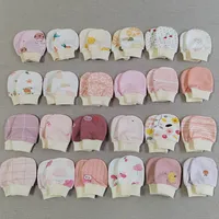 5 Pairs Baby Mittens Newborn No Scratch Mittens For Baby Set Cotton 0-3 Months Baby Gloves For Boy Girl Random Delivery 2