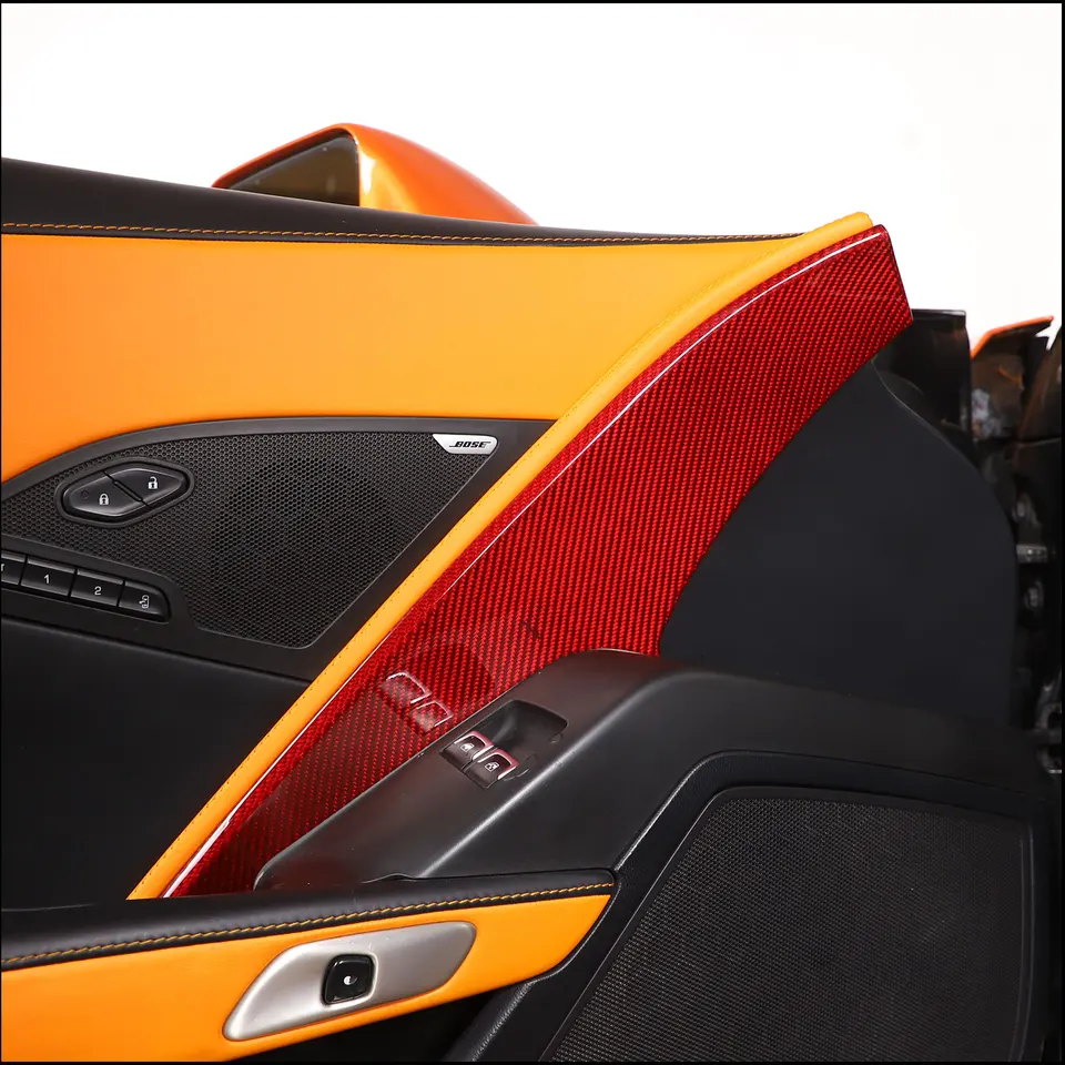 COPRITESTA MANOPOLA CAMBIO per Chevrolet Corvette C7 2014-2019 fibra di carbonio EUR 20,41