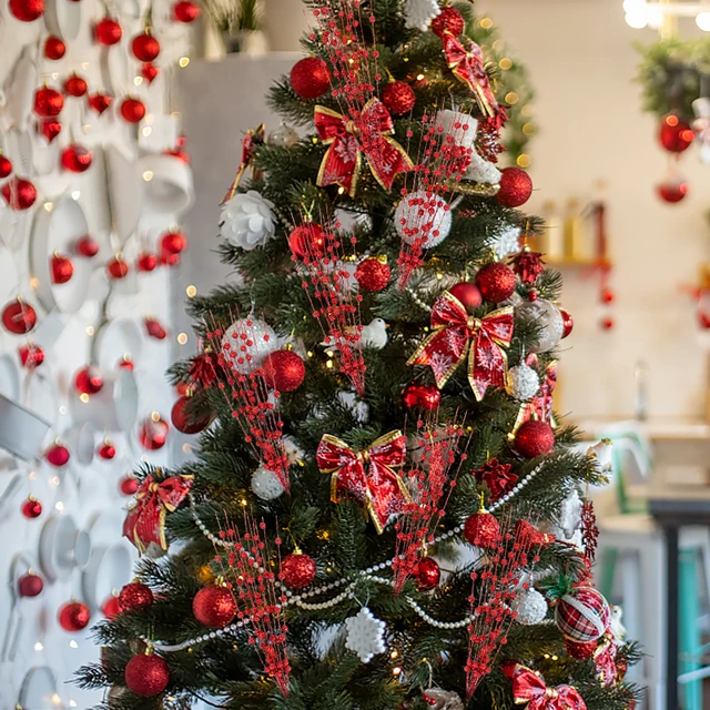 Bacche Rosse Artificiali Per Decorazioni Natalizie - 20 Rami Con 200 Bacche, Per Alberi E Ghirlande - Foto 3
