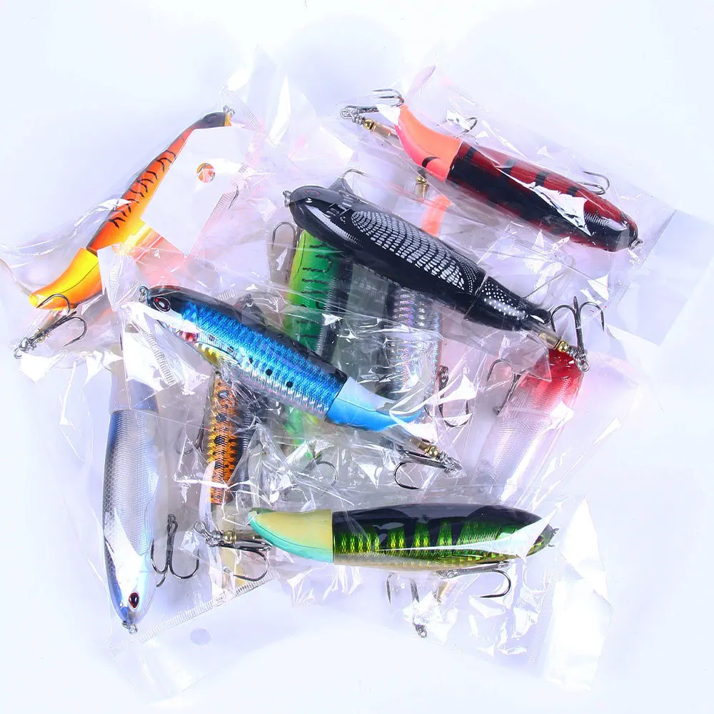 11 cm/14 cm Topwater Angelköder Whopper Popper Künstliche Köder Harter Plopper Weicher rotierender Schwanz Angelgerät Angelköder – Detail 3