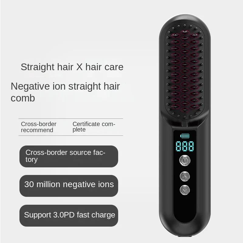 Minhairstraightener,negativeiondoesnot hurt hairUSBcharging wireless hair straightener tymohairstraightenerbrushhairstraightener