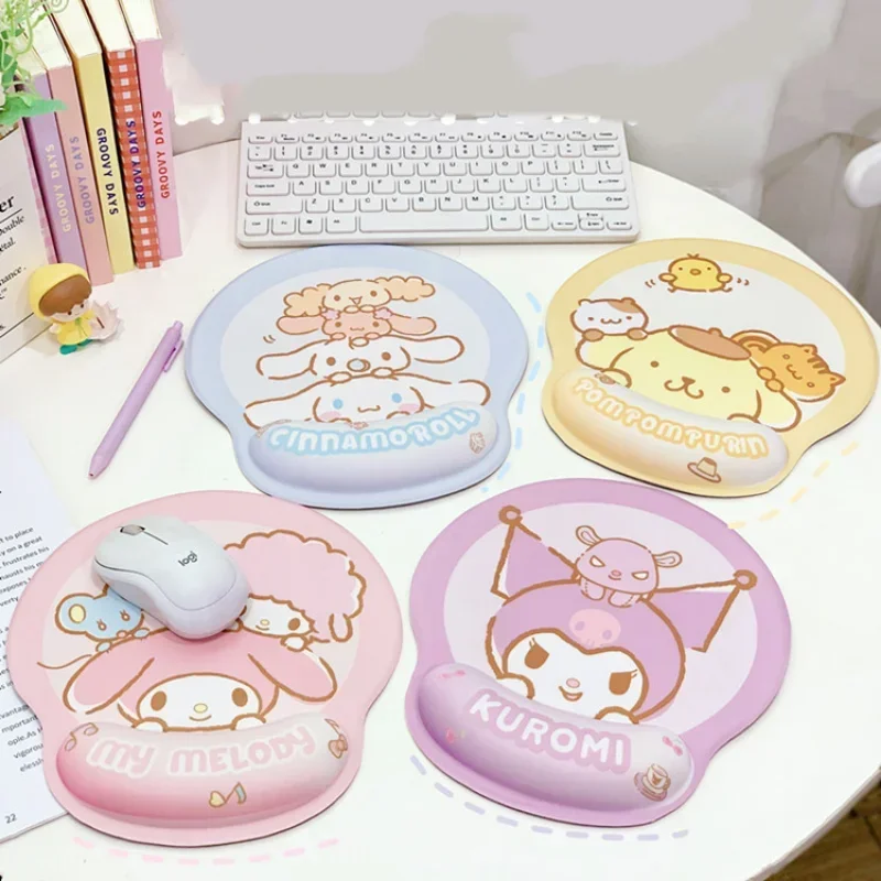 

Sanrio Kawaii Pochacco Mouse Pad Cinnamoroll Cartoon Cute Rubber Non-slip Student Anime Shaped Table Mat with Wrist Support Gift