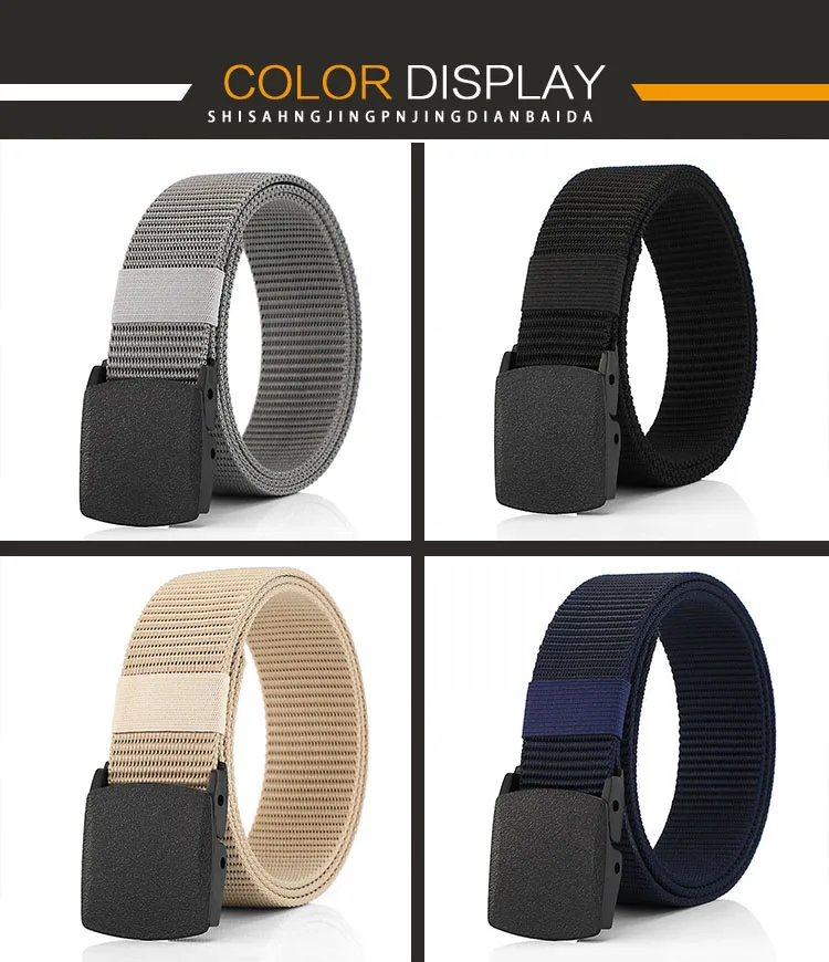 Mens Nylon Webbing Belts Canvas Casual Fabric Tactical Belt High Quality Accessories Military Jeans Army Waist Strap HB041