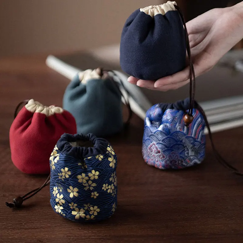 Cotton Storage Bag for Tea Set Teapot Teacup Medium Multifunctional Travel Bag tea storage bags