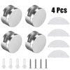 Glass Clip Mirror Clip Home Hotels Washrooms 4Set Hanging Holder No Drilling Required Round Accessories 4