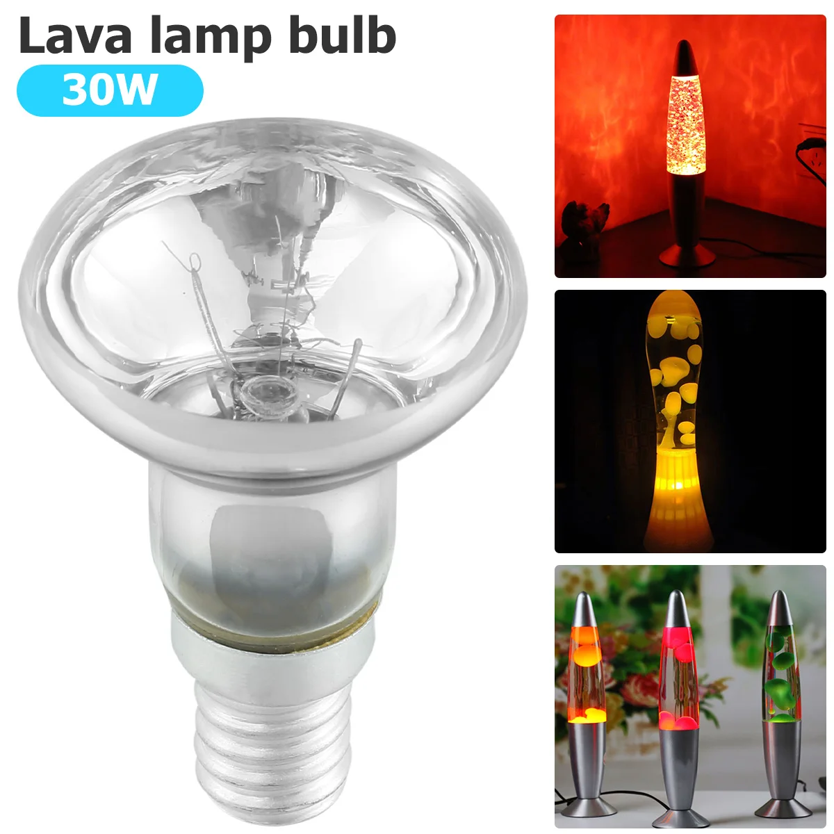 

New 30 Watts Lava Lamp Bulbs Reflector Type Bulbs R39 E14 Base Lava Lamp Bulb High Temp Resistant Replacement Bulbs for Lava