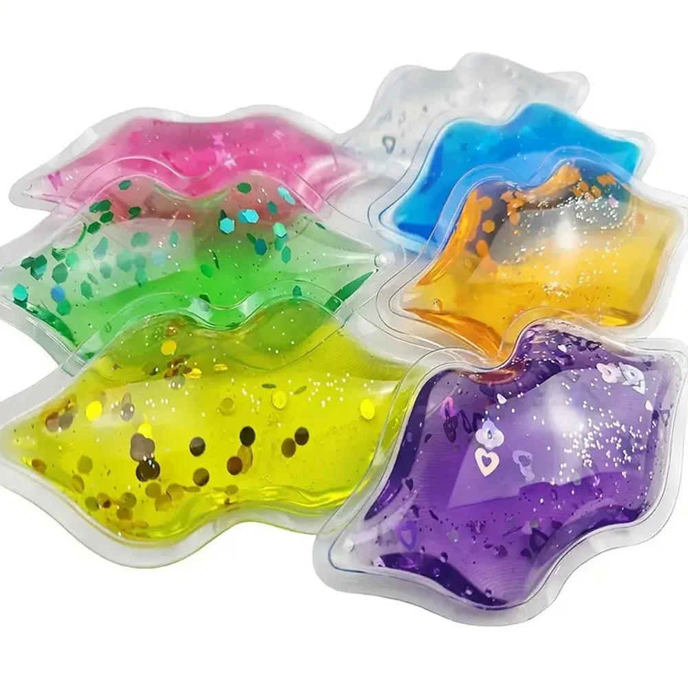 3PCS/SET Eye & Lip Gel Ice Packs Flexible Reusable Cooling Pad Cold Compress for Cosmetic Injuries Pain Relief or Lip Surgery
