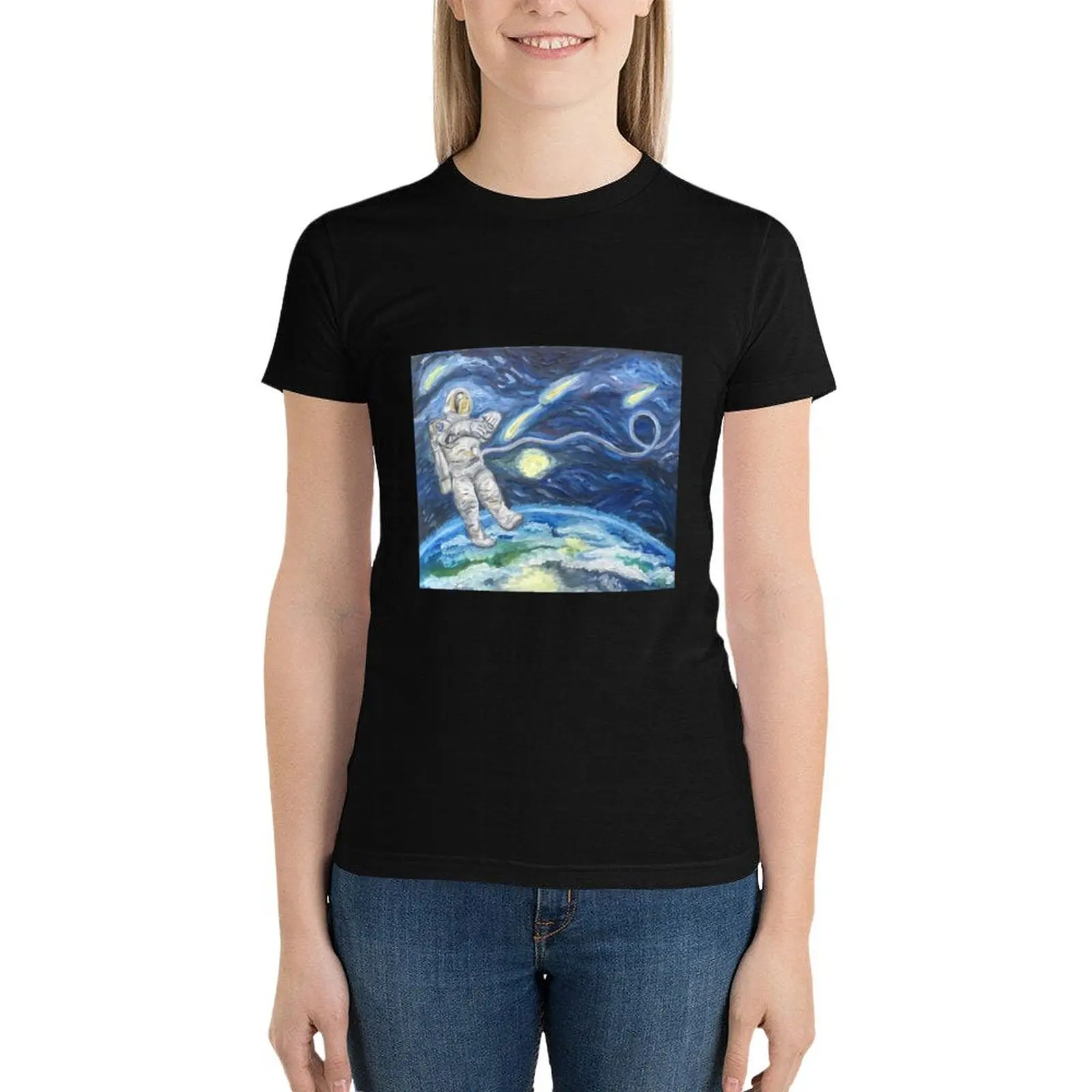 Astronaut in Space T-Shirt animal print shirt for girls vintage clothes korean Women's clothes