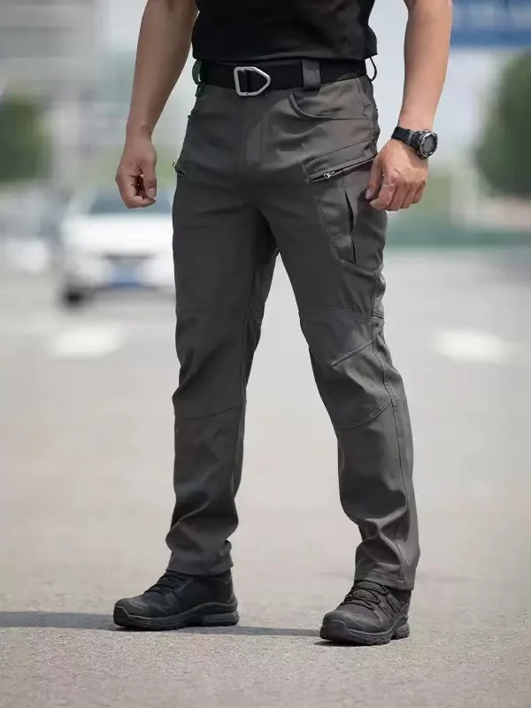 Men's Military Cargo Elastic Camping Hiking Trekking Climbing Outdoor Sports Trousers Spring Autumn Tactical Quick Dry Pants