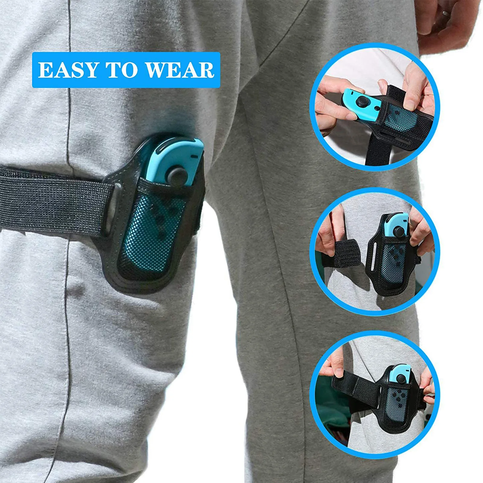 Leg Straps For NS Gamepad Adjustable Sports Leg Strap Elastic Band Easy To Use Adventure Game Ring Feet Accessories