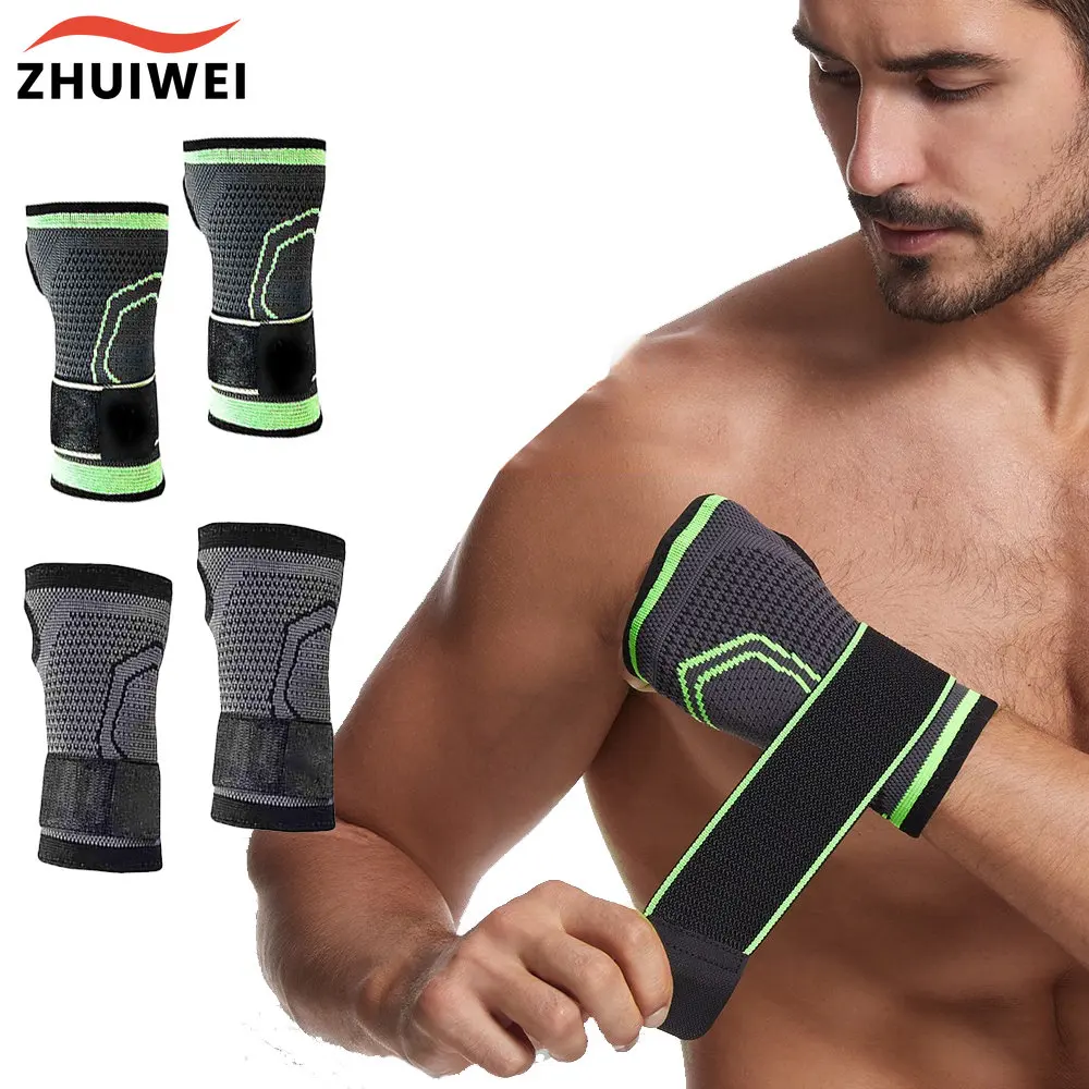 

1Pair Compression Wrist Brace with Pressure Belt Sport Protection Wristband Pressurized Wrist and Palm Brace Bandage Support