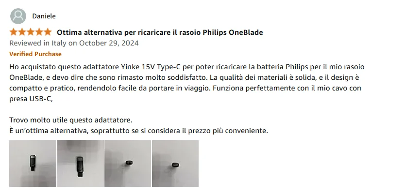 Yinke 15V HQ8505 Typ-C Rasierer-Adapter Ladekonverter für Philips Norelco One Blade QP6520 QP6530 QP6510 Bartschneider – Detail 8