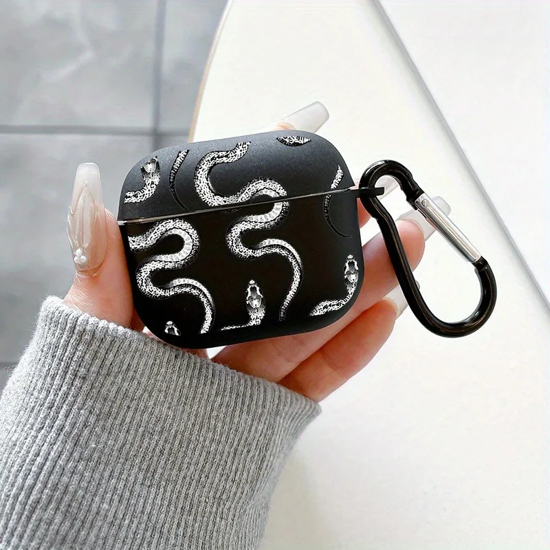 Grey TPU AirPods Case with Keychain for Pro and Gen Models