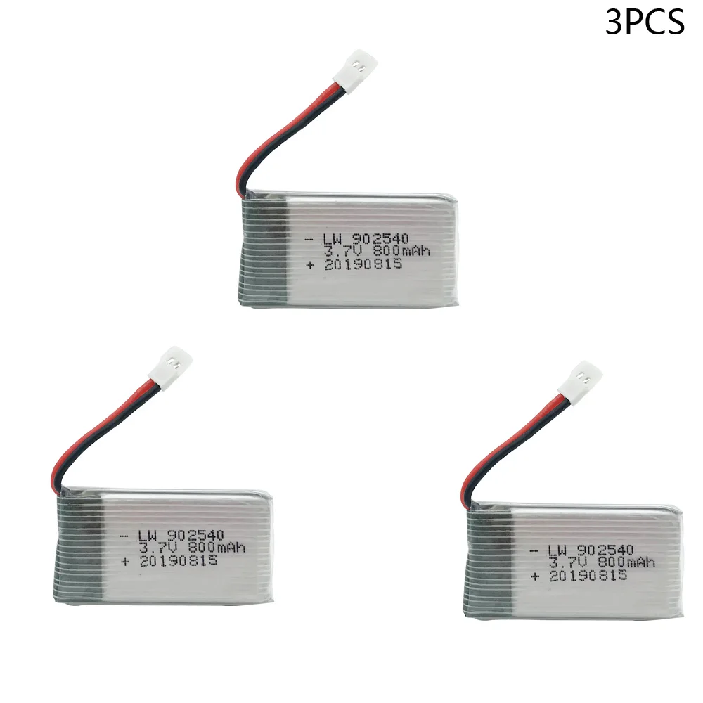 3.7V 800mAh 902540 Lipo Battery For Syma X5C X5SC X5SW Top selling Q7 RC Quadcopter Drone Spare Part 3.7V XH2.54 Plug battery 2