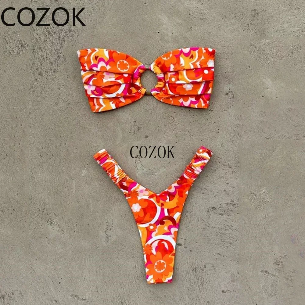 Micro Bikini Push Up Women Swimsuits 2024 Sexy Female Swimwear Brazilian Bikini Set Thong Biquini Swim Suits Print Beachwear