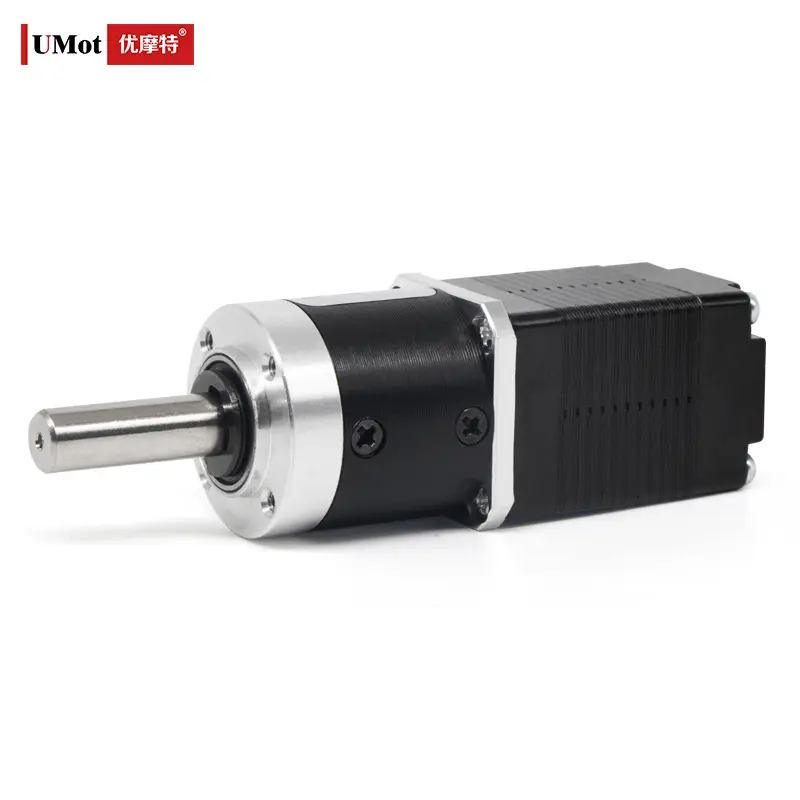 UMOT Mini Small Micro DC 20mm Nema8 Planetary Geared Stepper Motor with Output Torque 0.67-6Nm Gearbox Ratio 1:3.7-1:369 Reducer image 1