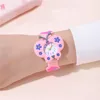 2 colors Butterflies Dial silicone Quartz Watch For Children Kids Wristwatch 5
