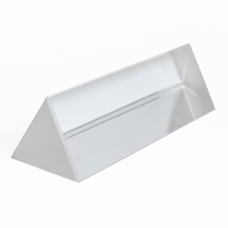 25x25x80mm Triangular Prism BK7 Optical Prisms Glass Physics Teaching Refracted Light Spectrum Rainbow Children Students Present